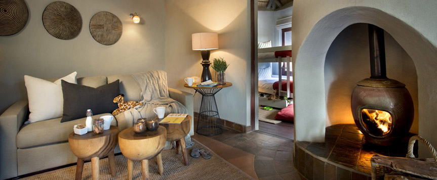 Une chambre famille à Lelapa Lodge